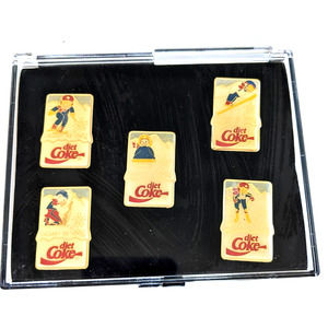 Diet Coke Collectible Pin Set 1988 Calgary Winter Olympics- 5 pins